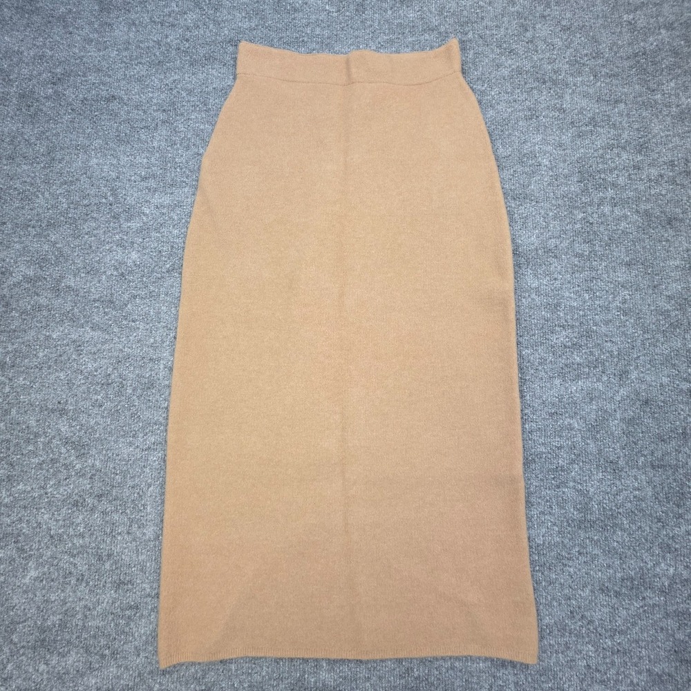 Aritzia Babaton Wool Angora Skirt Women's Small Beige Long Stretch